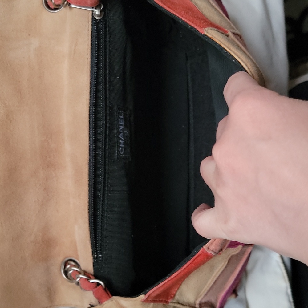 Chanel Multicolor Patchwork Suede Small 2.55 Reis… - image 7